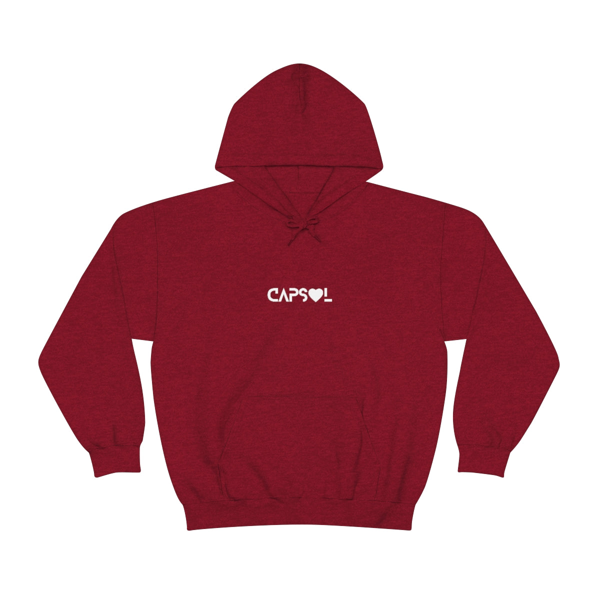 CapSol (front) - white text - VDAY - Unisex Heavy Blend™ Hooded Sweatshirt