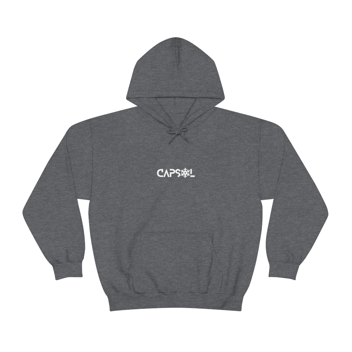 CapSol (front) - white text - SNOWFLAKE - Unisex Heavy Blend™ Hooded Sweatshirt