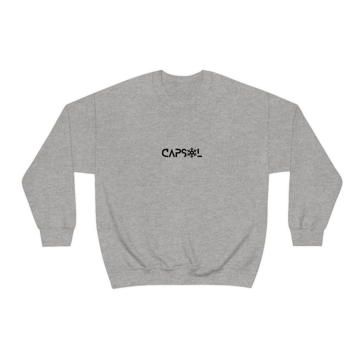 CapSol (front) - black text - SNOWFLAKE - Unisex Heavy Blend™ Crewneck Sweatshirt