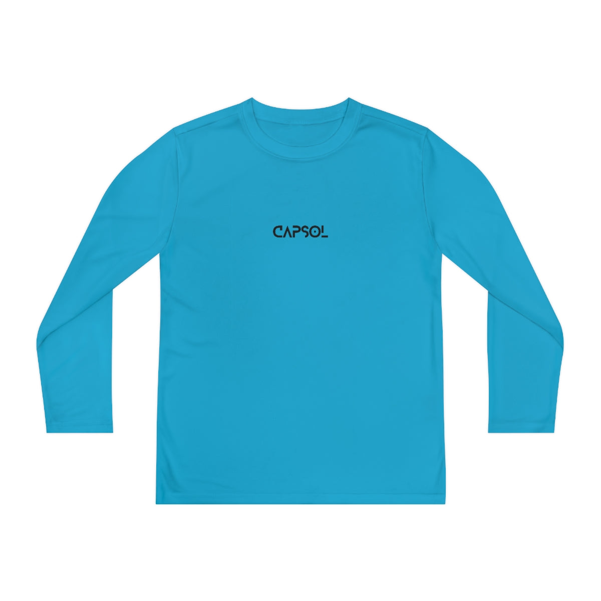 CapSol (front) - b/w text - Youth Long Sleeve Competitor Tee