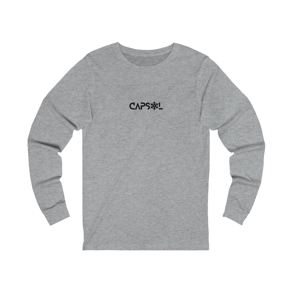 CapSol (front) - black text - SNOWFLAKE - Unisex Jersey Long Sleeve Tee