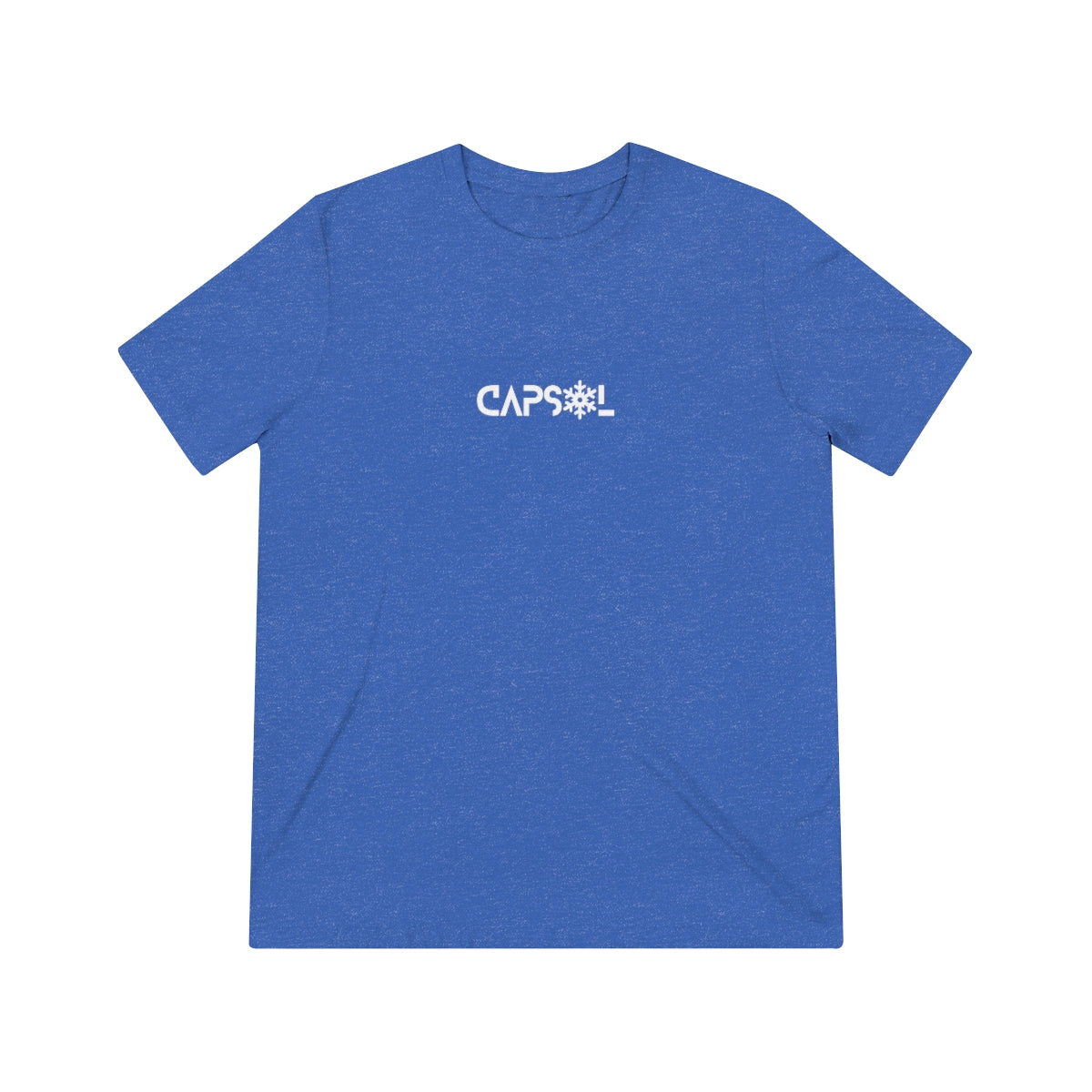 CapSol (front) - white text - SNOWFLAKE - Unisex Triblend Tee