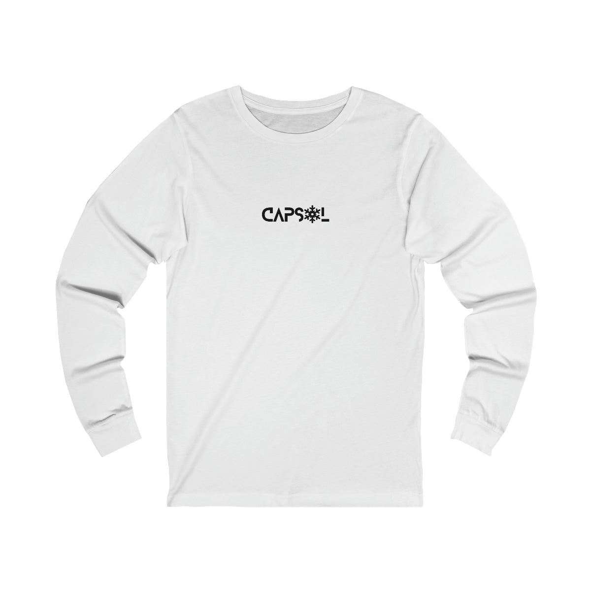 CapSol (front) - black text - SNOWFLAKE - Unisex Jersey Long Sleeve Tee