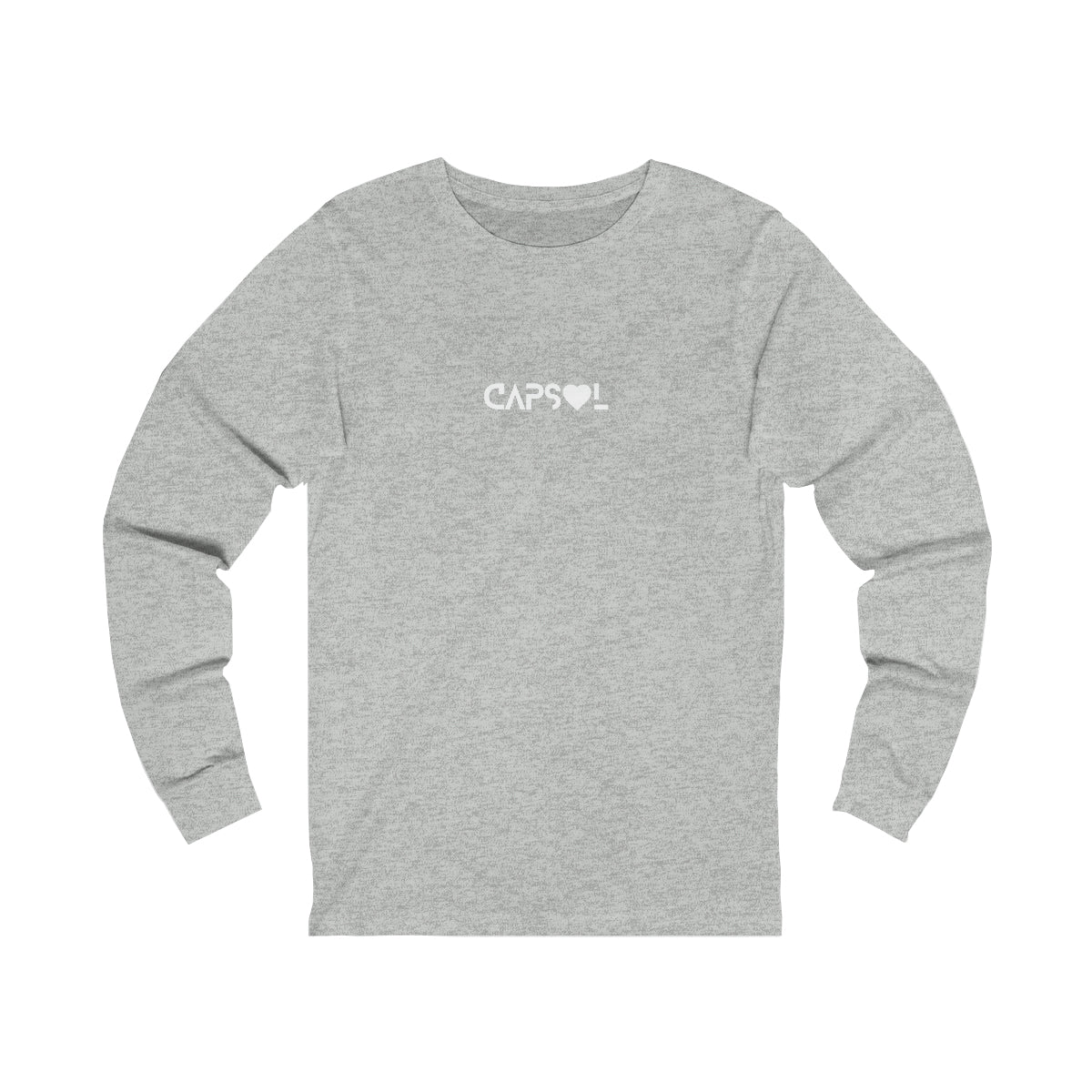 CapSol (front) - white text - VDAY - Unisex Jersey Long Sleeve Tee