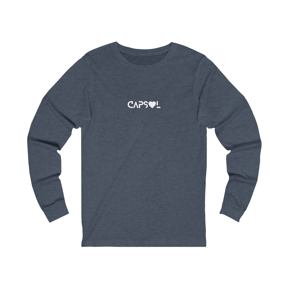 CapSol (front) - white text - VDAY - Unisex Jersey Long Sleeve Tee