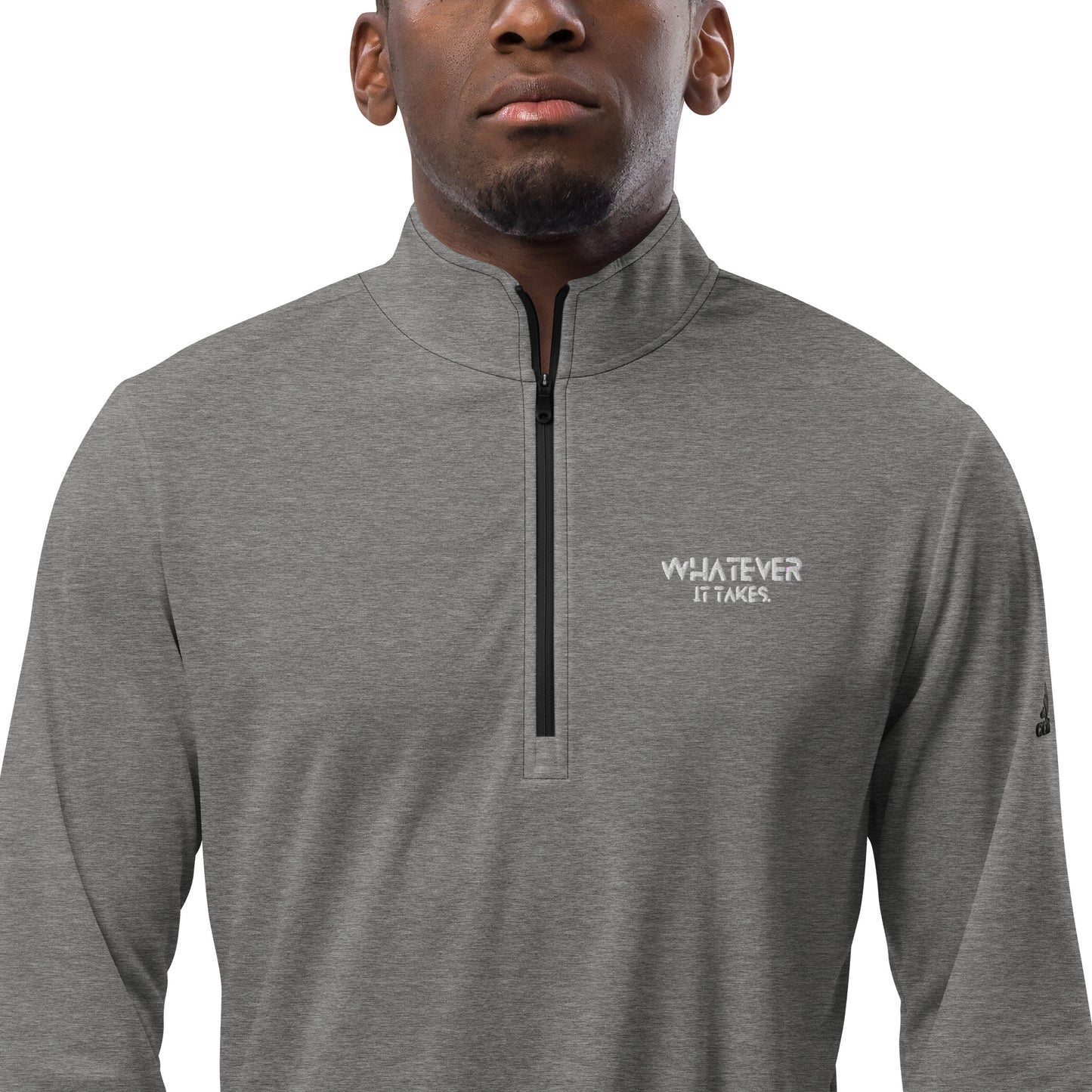 Whatever it takes (front) - white thread - Quarter zip pullover - ADIDAS