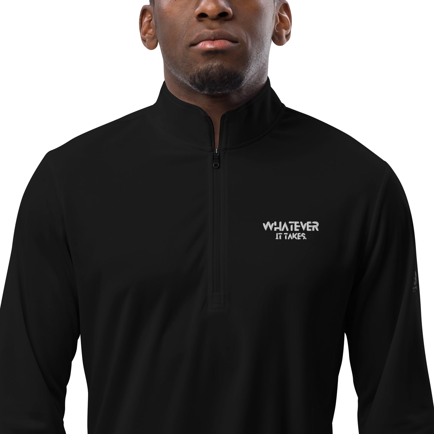 Whatever it takes (front) - white thread - Quarter zip pullover - ADIDAS