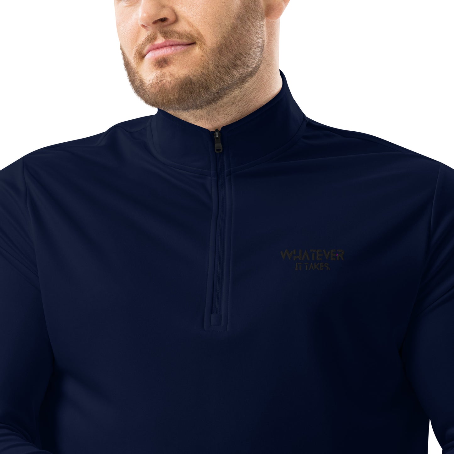 Whatever it takes (front) - black thread - Quarter zip pullover - ADIDAS