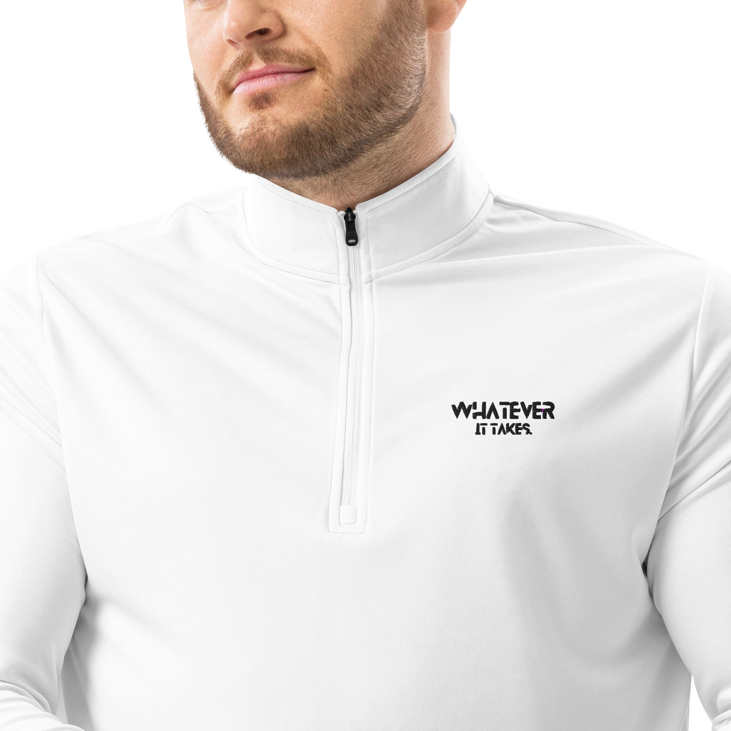 Whatever it takes (front) - black thread - Quarter zip pullover - ADIDAS