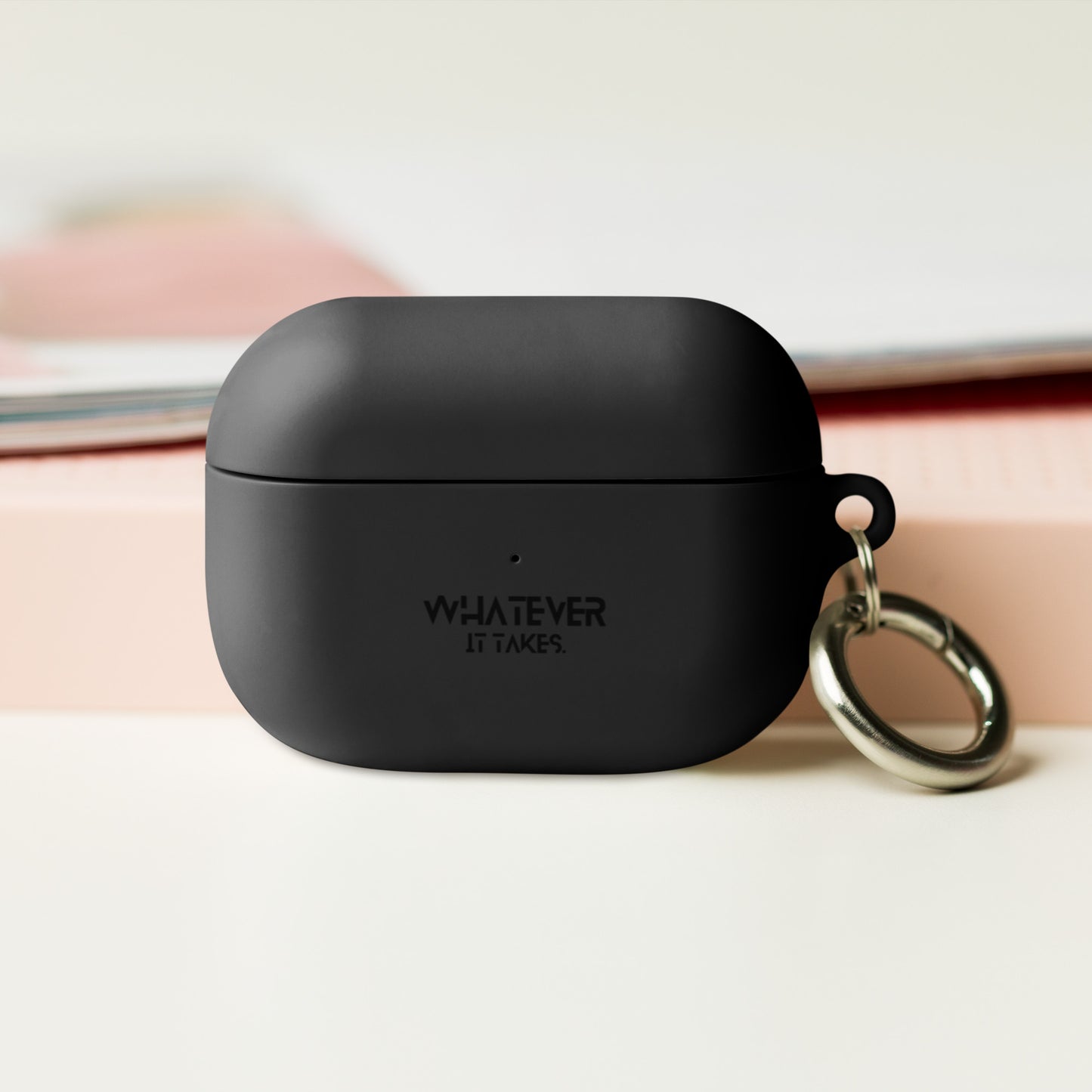 Whatever it takes (front) / CapSol (back) - Black text - AirPods case