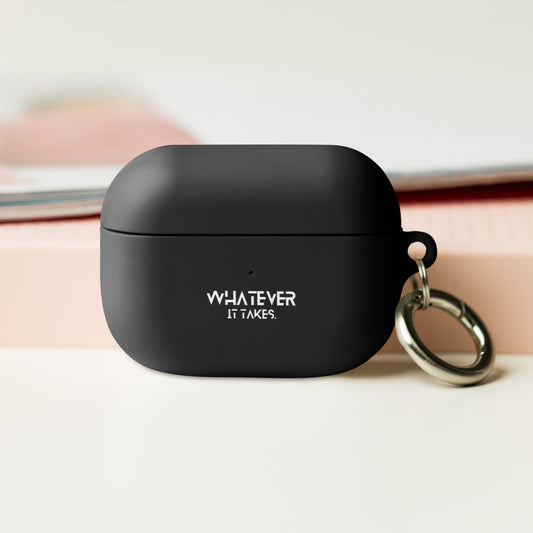 Whatever it takes (front) / CapSol (back) - White text - AirPods case