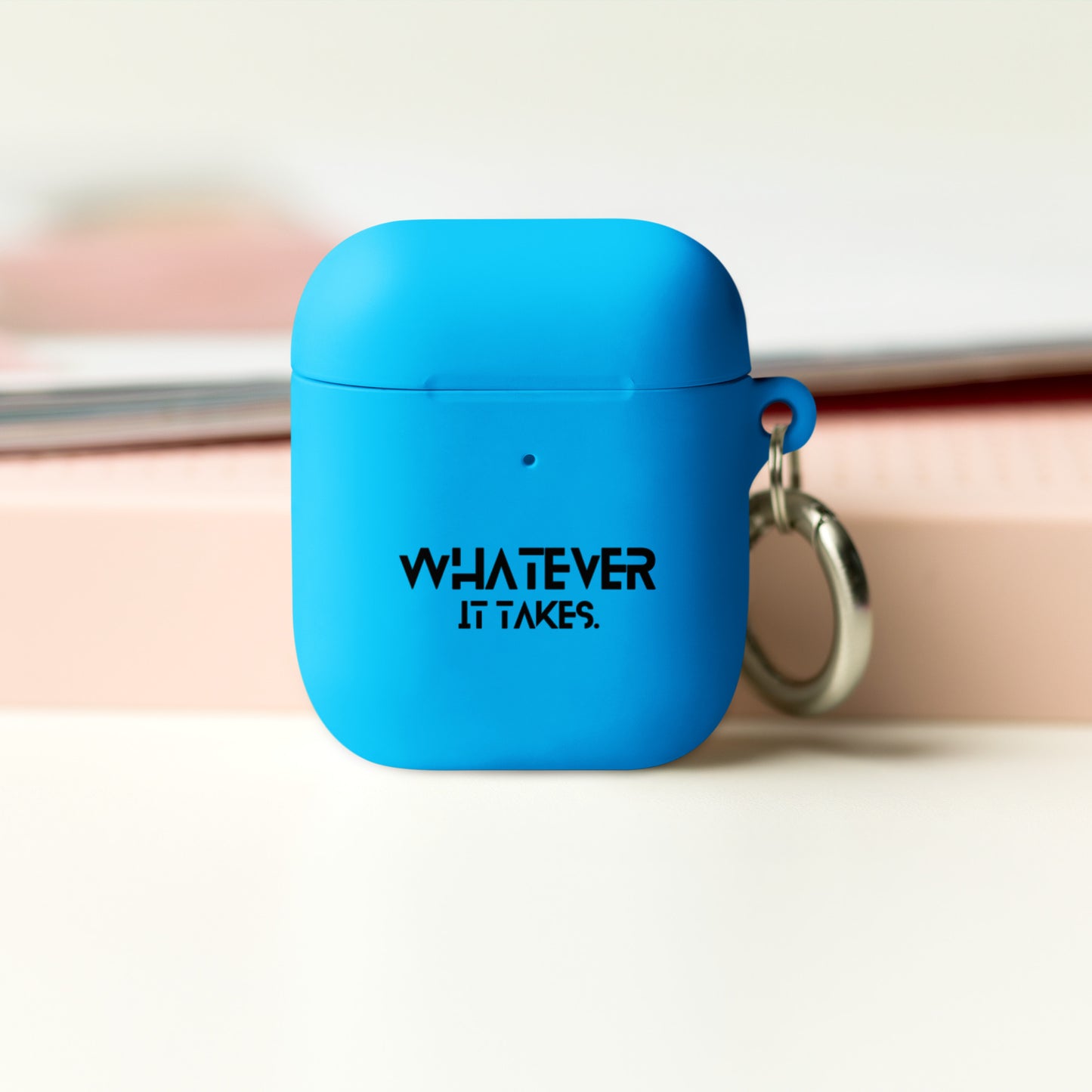 Whatever it takes (front) / CapSol (back) - Black text - AirPods case