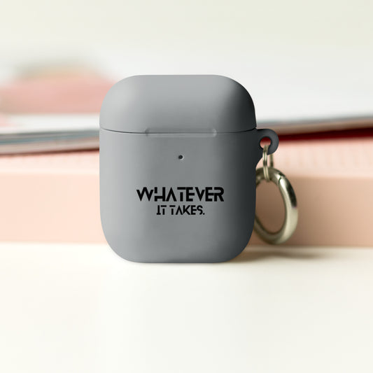 Whatever it takes (front) / CapSol (back) - Black text - AirPods case