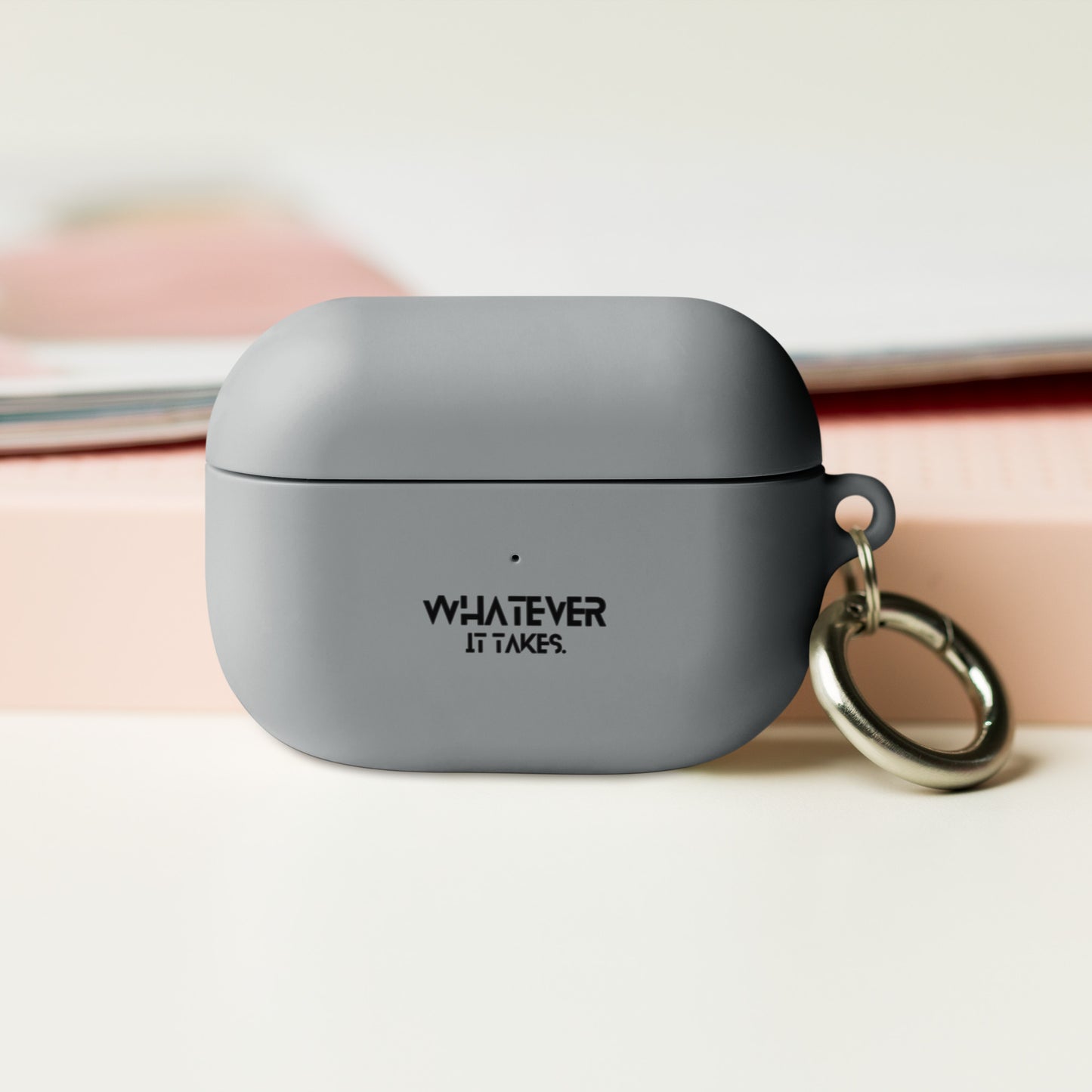 Whatever it takes (front) / CapSol (back) - Black text - AirPods case