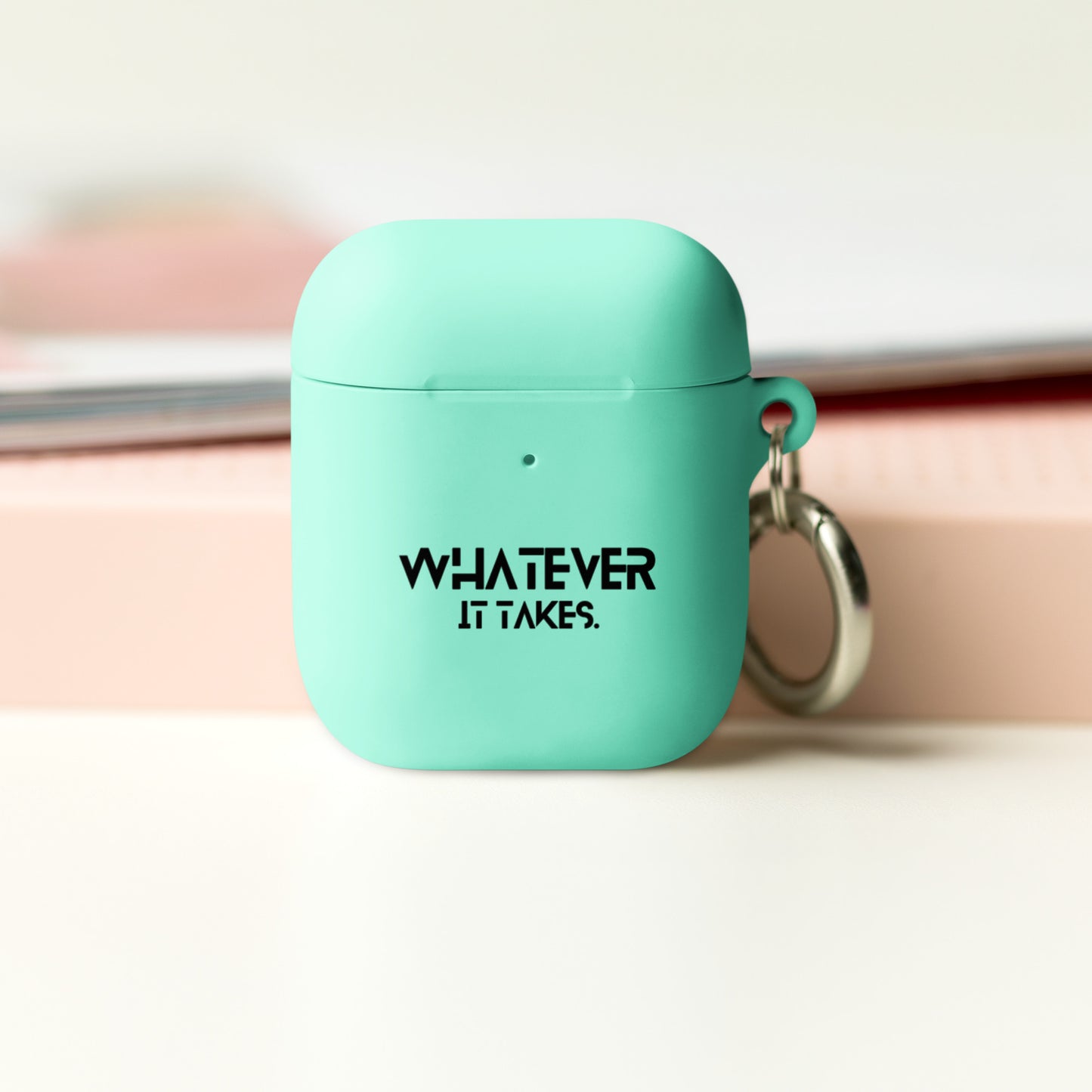 Whatever it takes (front) / CapSol (back) - Black text - AirPods case