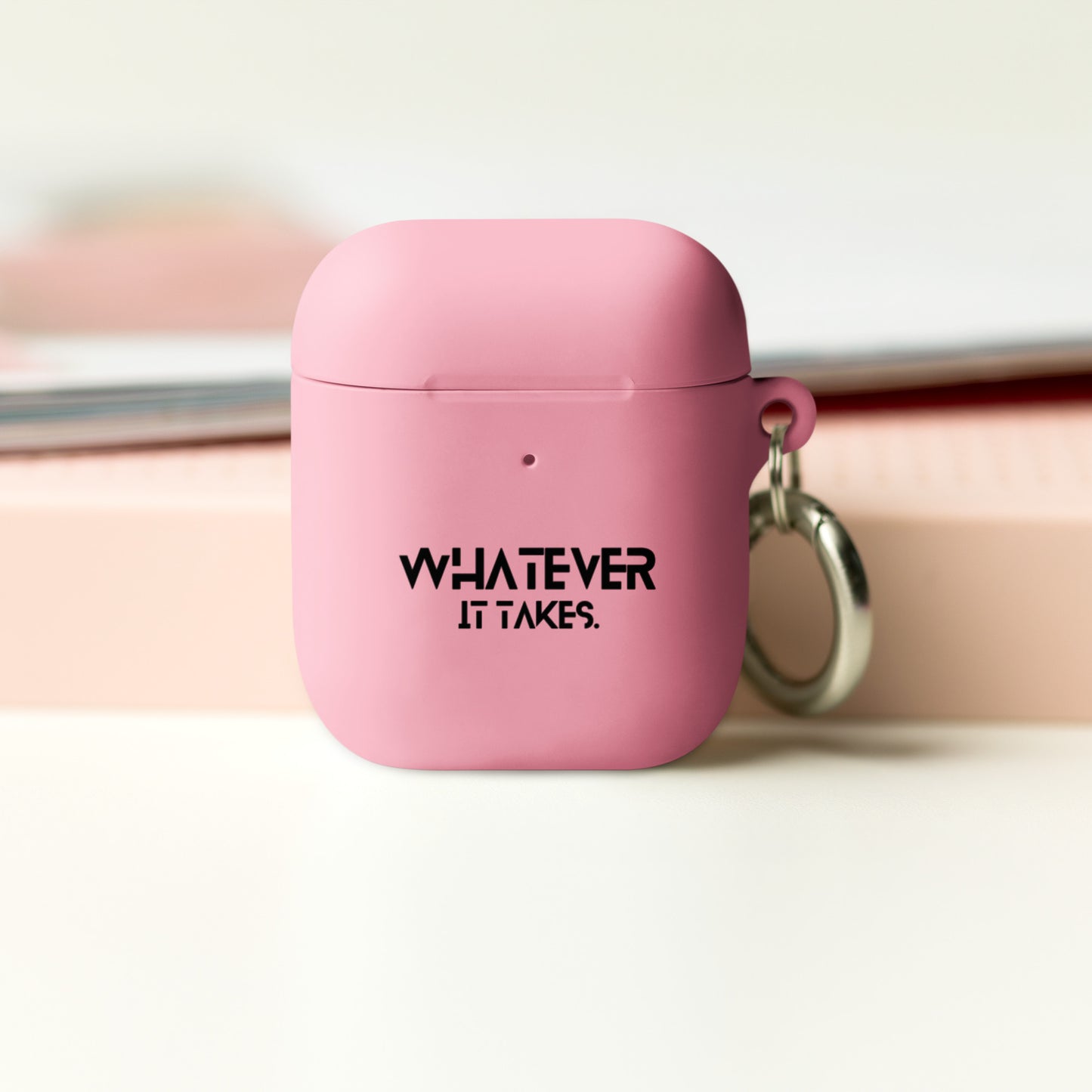 Whatever it takes (front) / CapSol (back) - Black text - AirPods case