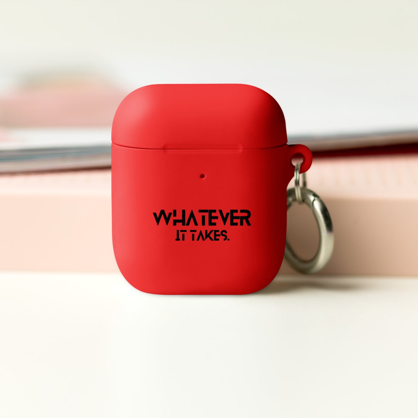 Whatever it takes (front) / CapSol (back) - Black text - AirPods case