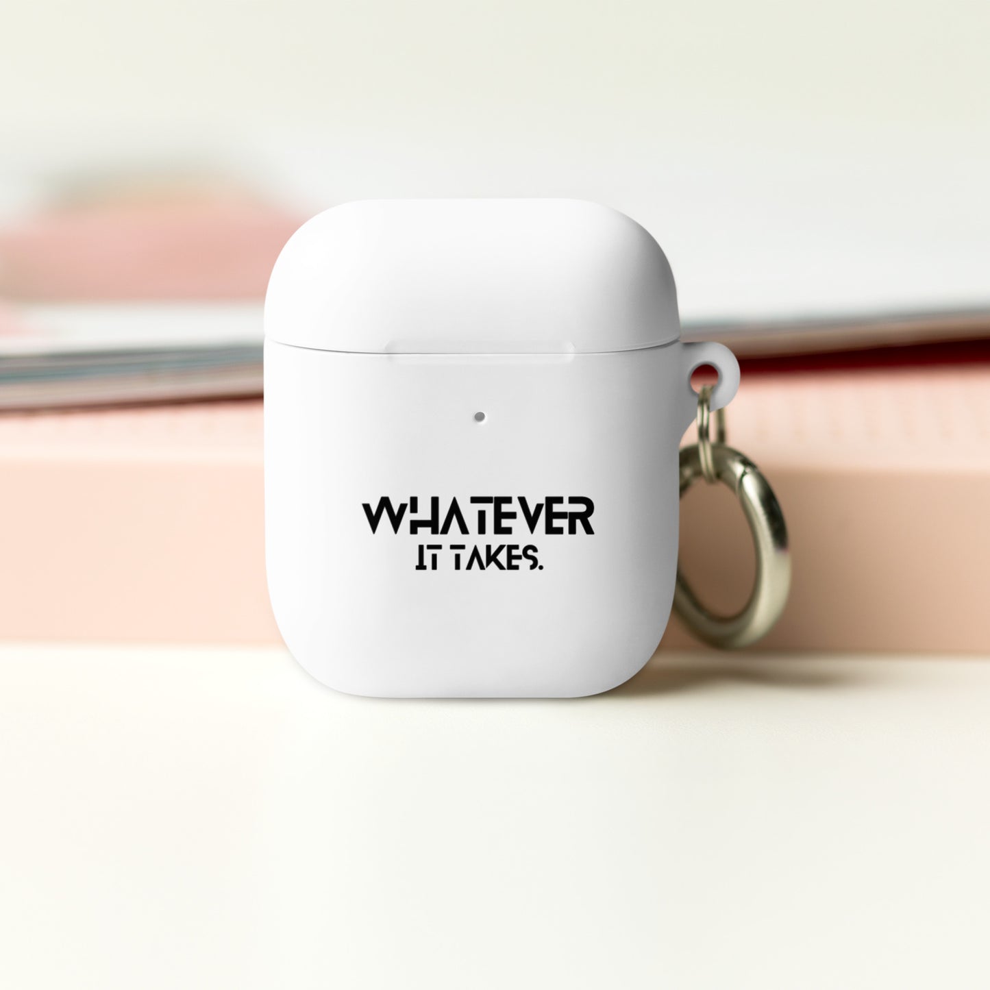 Whatever it takes (front) / CapSol (back) - Black text - AirPods case