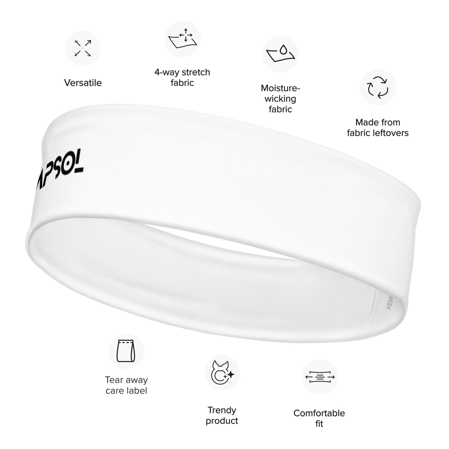 CapSol - black text - Headband