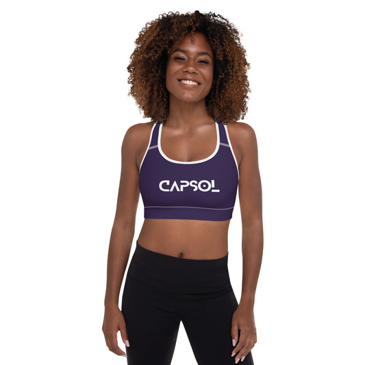 Tolopea - CapSol (front) / Whatever it takes (back) - white text - Padded Sports Bra