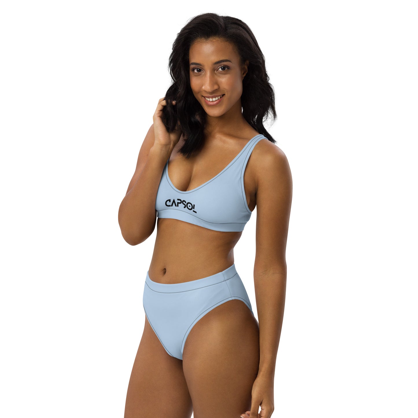 Pattens Blue - center - black text - high-waisted bikini