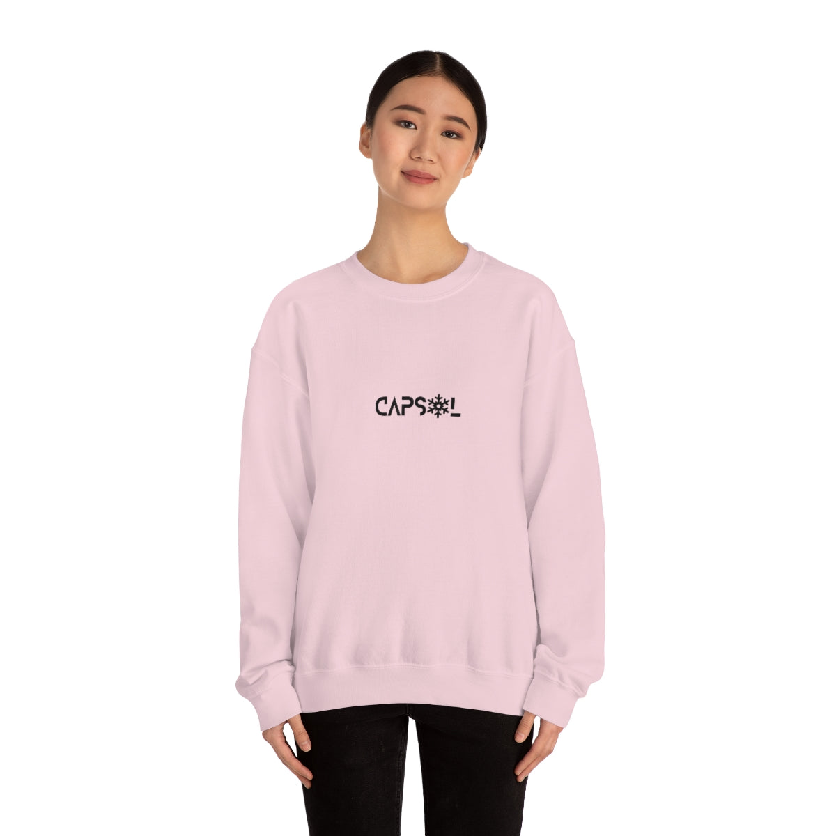 CapSol (front) - black text - SNOWFLAKE - Unisex Heavy Blend™ Crewneck Sweatshirt