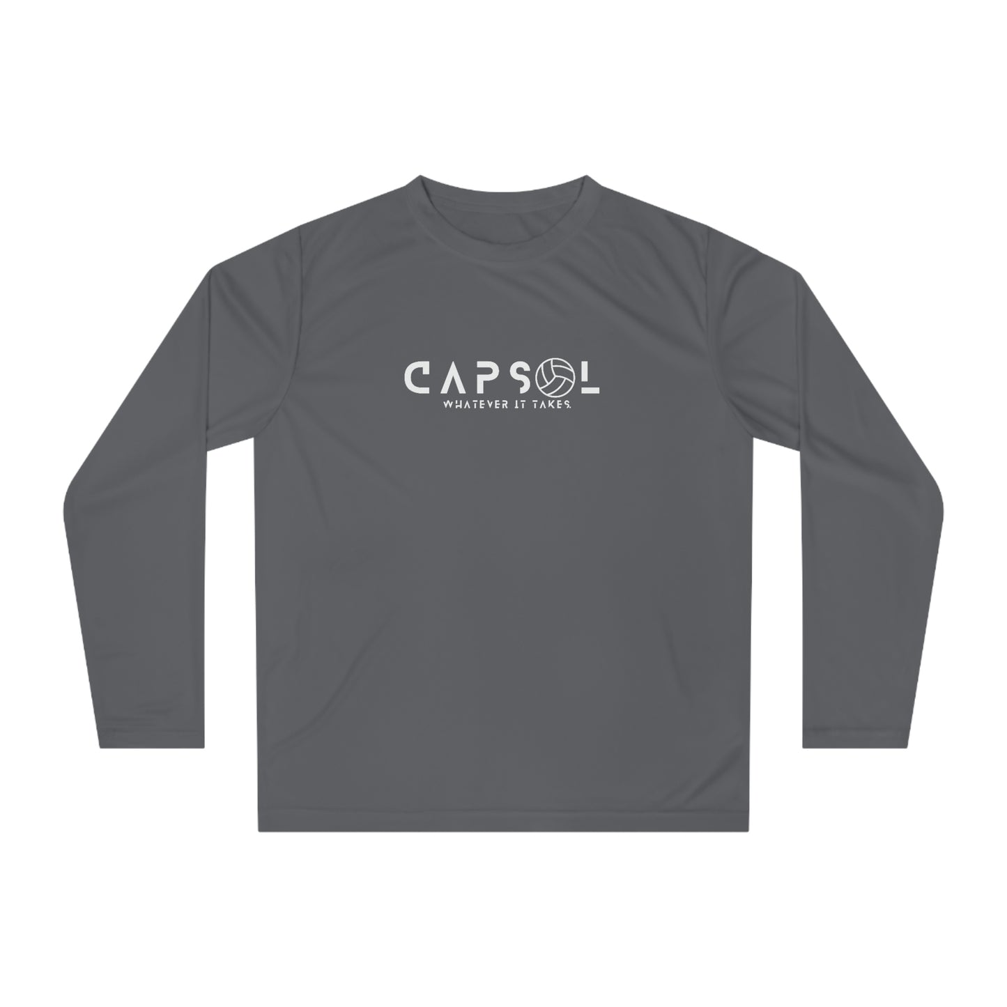 Volleyball - white text - Performance Long Sleeve Shirt - basic
