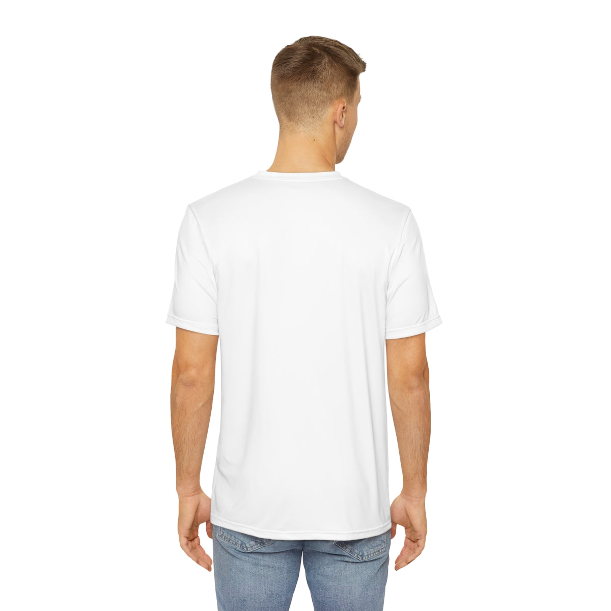 CapSol (front) - black text - Men's Polyester Tee (AOP)