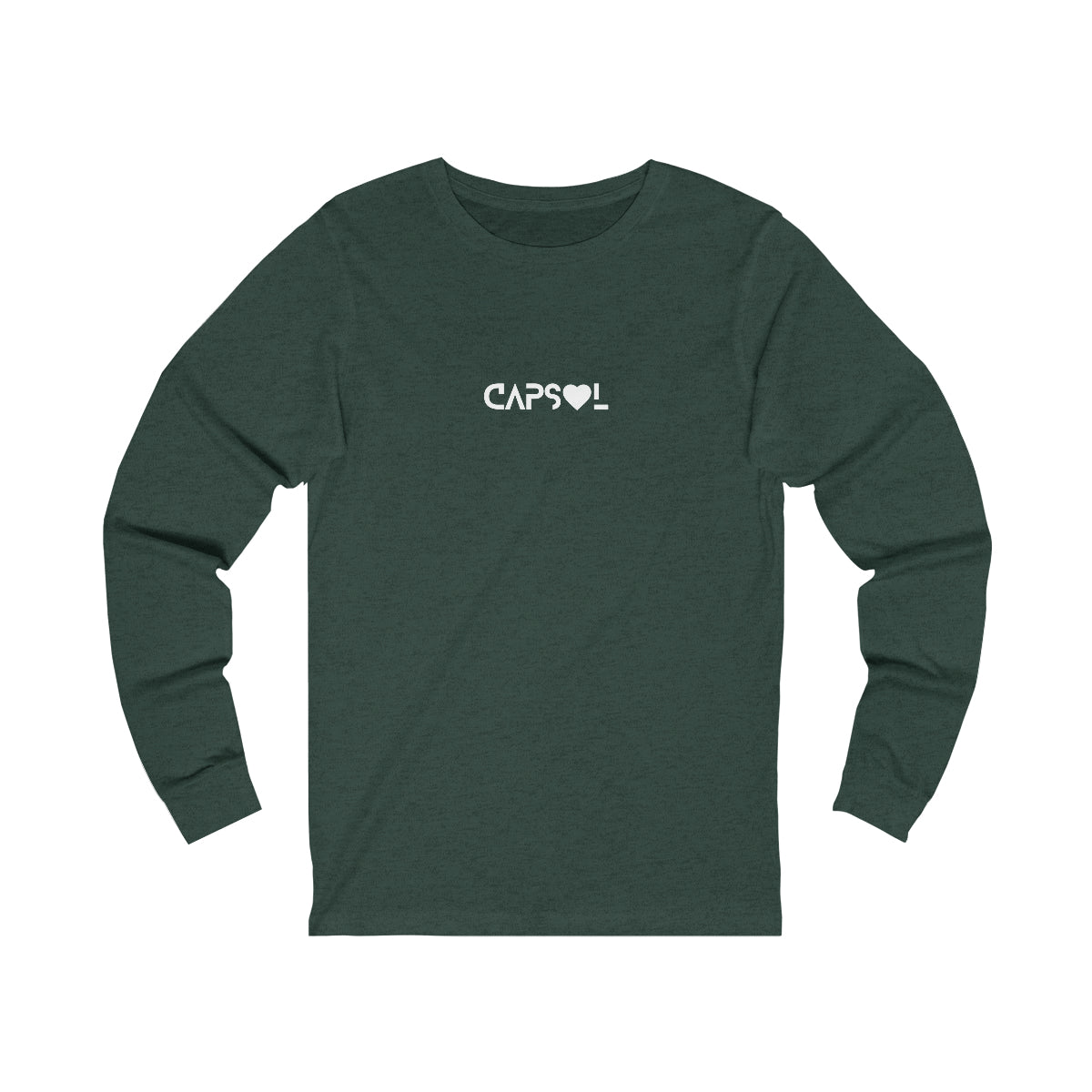 CapSol (front) - white text - VDAY - Unisex Jersey Long Sleeve Tee
