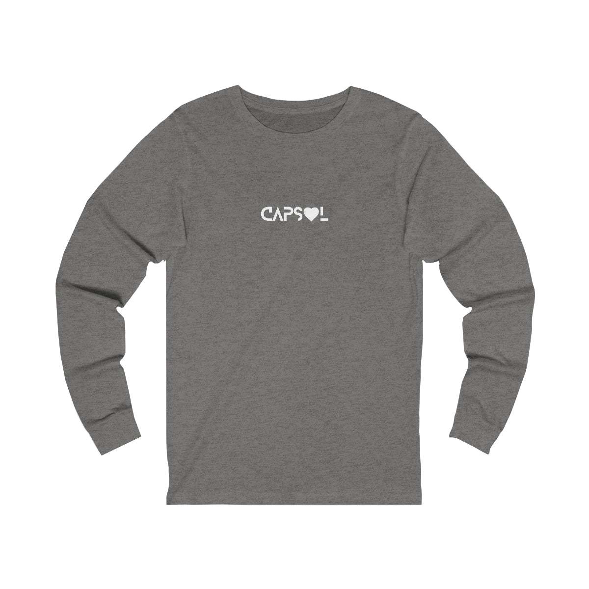 CapSol (front) - white text - VDAY - Unisex Jersey Long Sleeve Tee