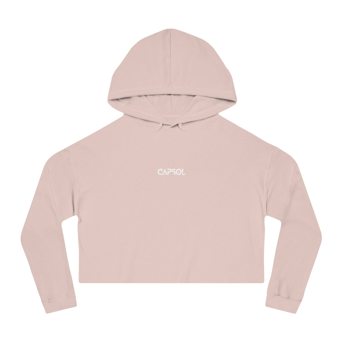 CapSol (front) - white/pink text - Women’s Cropped Hooded Sweatshirt INDEPENDENT