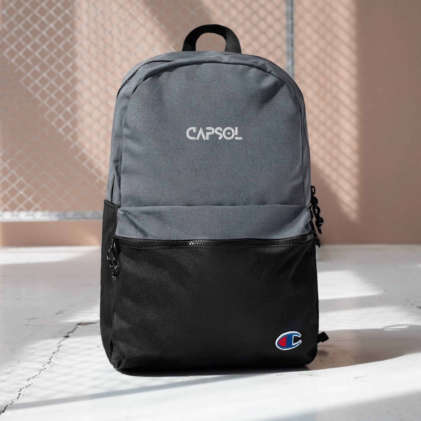 CapSol - white thread - Embroidered CHAMPION Backpack