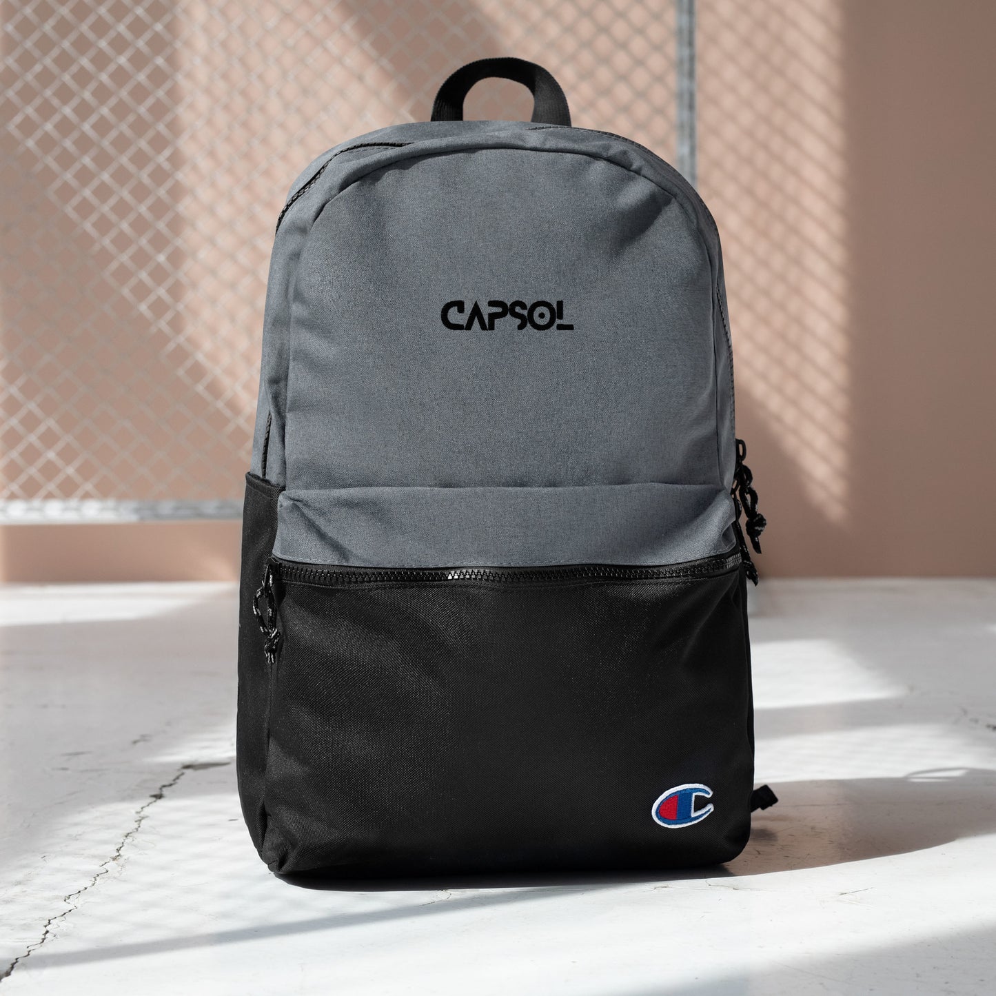 CapSol - black thread - Embroidered CHAMPION Backpack