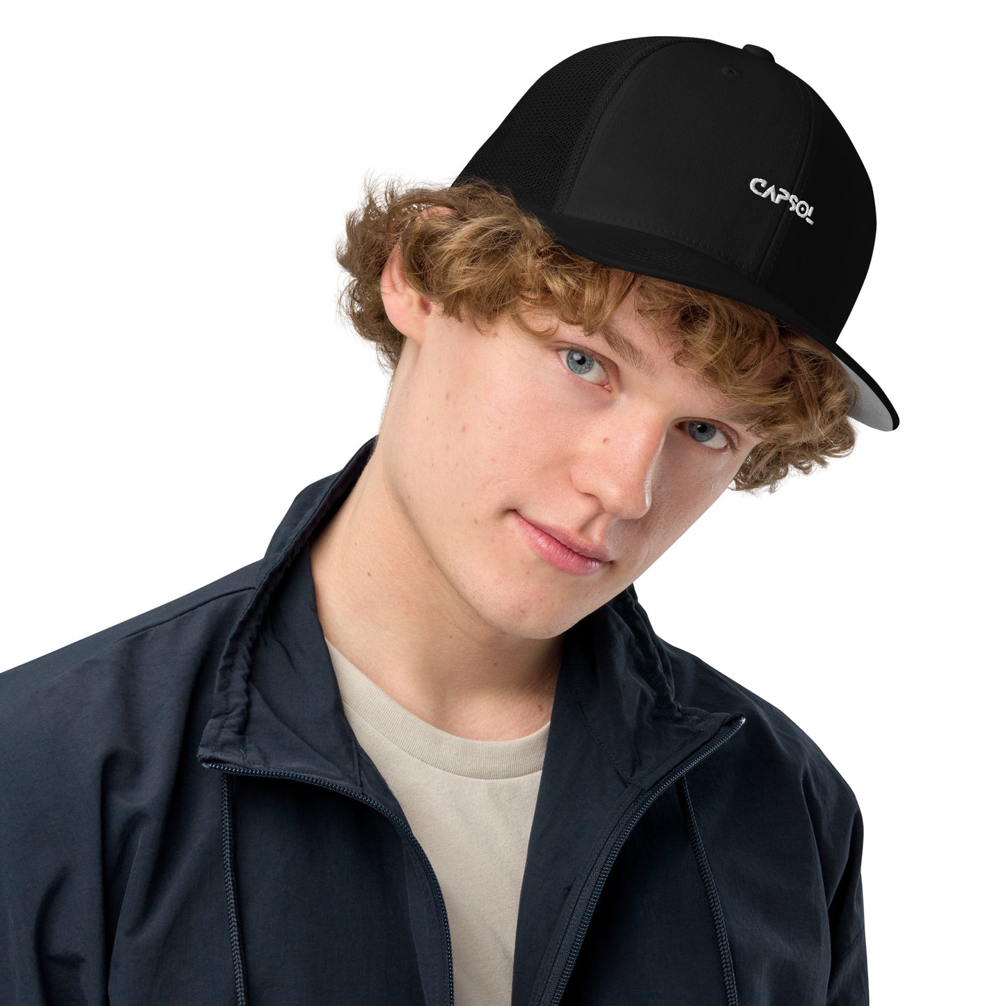 CapSol - white thread - Closed-back trucker cap