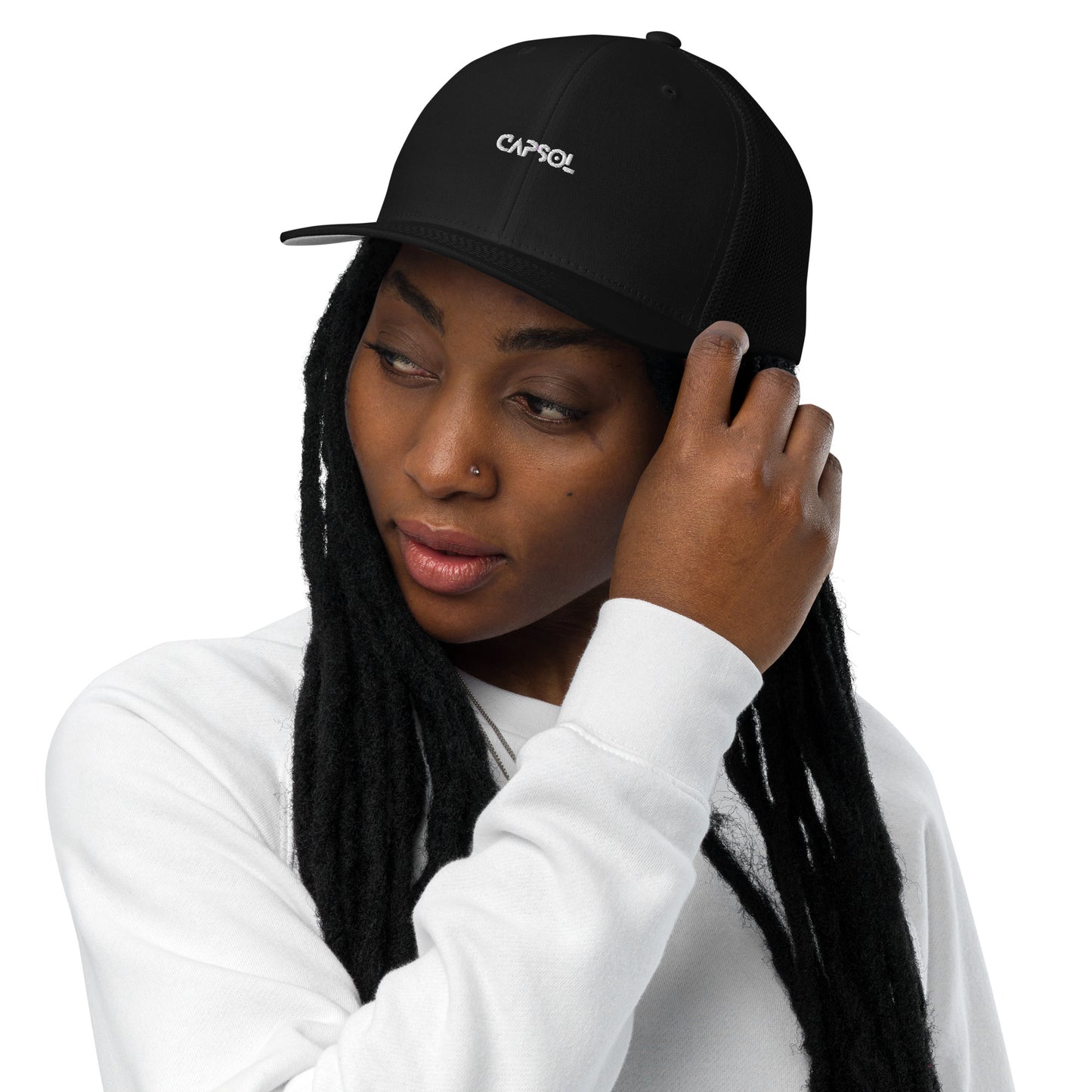 CapSol - white thread - Closed-back trucker cap