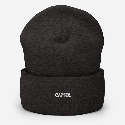 CapSol - white thread - Cuffed Beanie