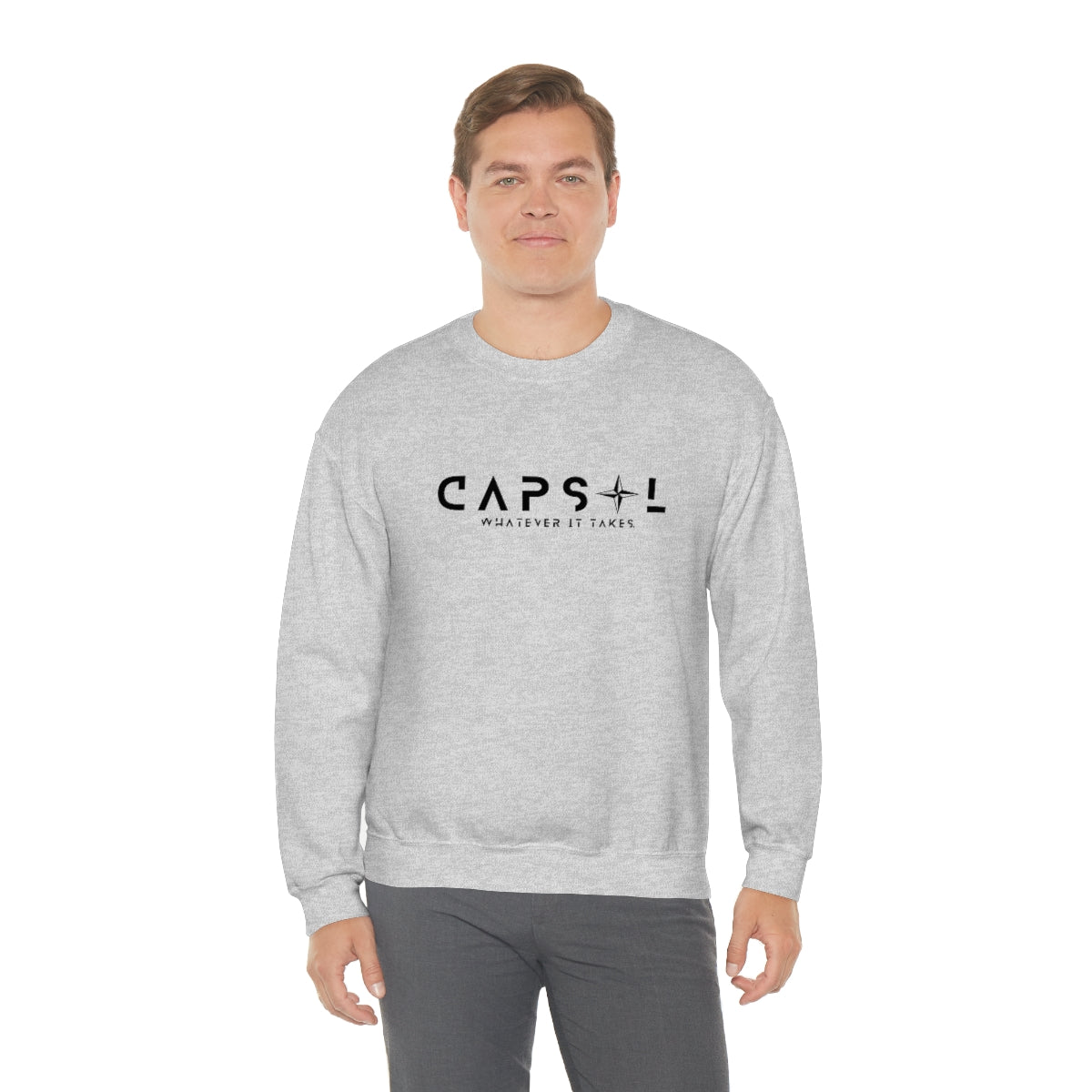 Star - black text - Crewneck Sweatshirt