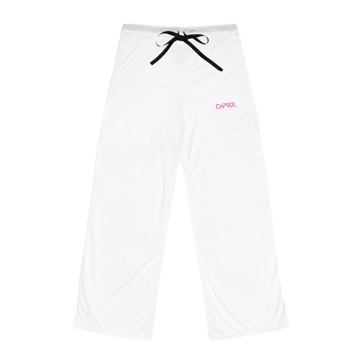 CapSol (front left) - pink text - Women's Pajama Pants (AOP)