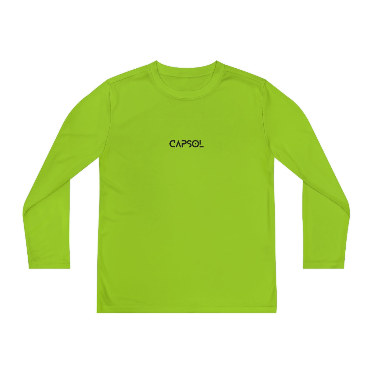 CapSol (front) - b/w text - Youth Long Sleeve Competitor Tee