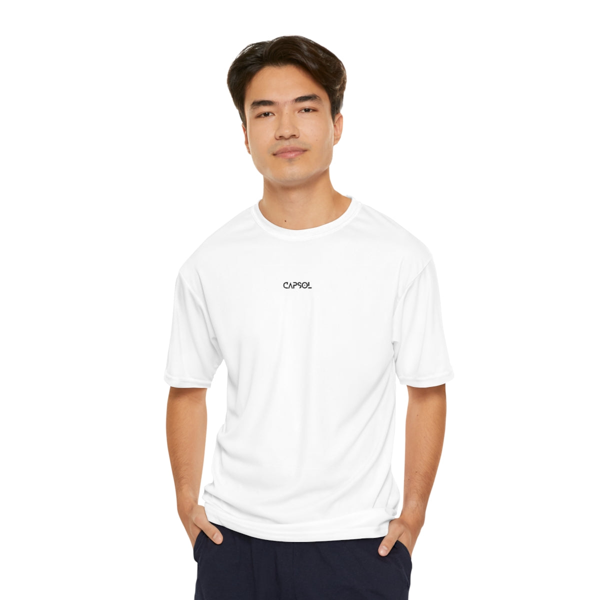 CapSol (front) - white text - Men's Performance T-Shirt