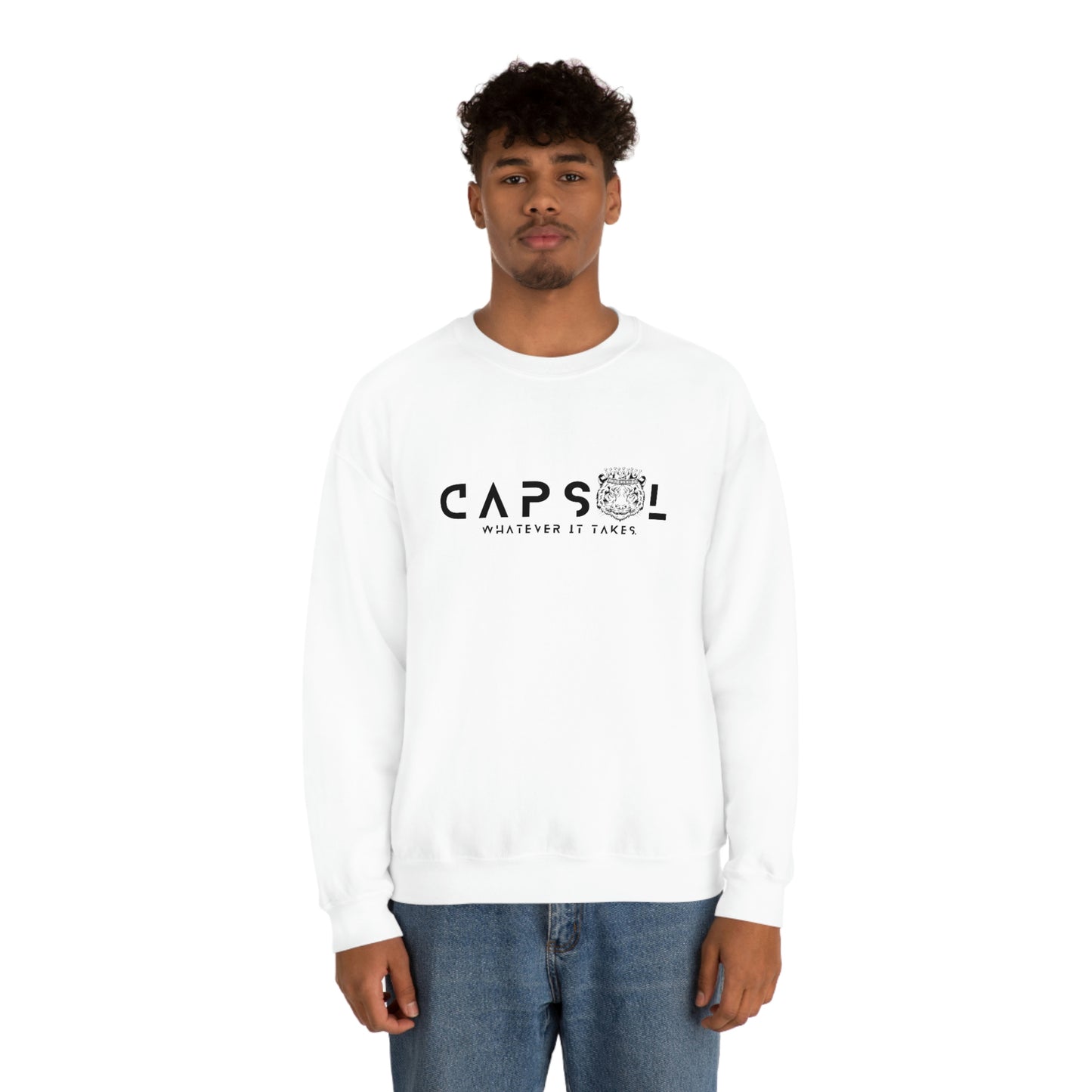 Tiger - black text - Crewneck Sweatshirt