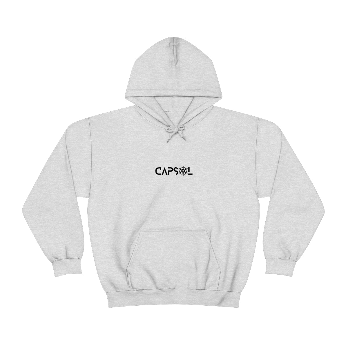 CapSol (front) - black text - SNOWFLAKE - Unisex Heavy Blend™ Hooded Sweatshirt