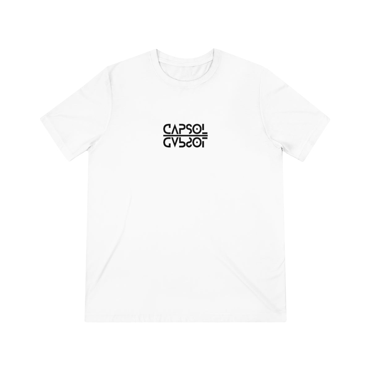 CapSol (front) - b/w text - INVERSE - Unisex Triblend Tee