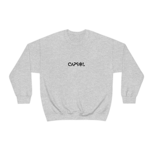 CapSol (front) - black text - SNOWFLAKE - Unisex Heavy Blend™ Crewneck Sweatshirt