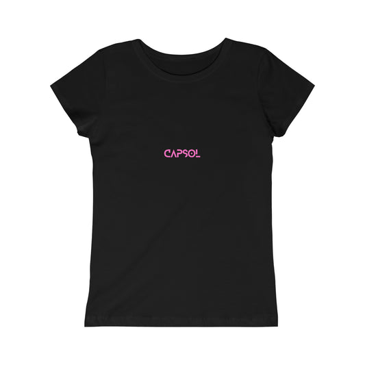 CapSol (front) - white/pink text - GIRLS Princess Tee