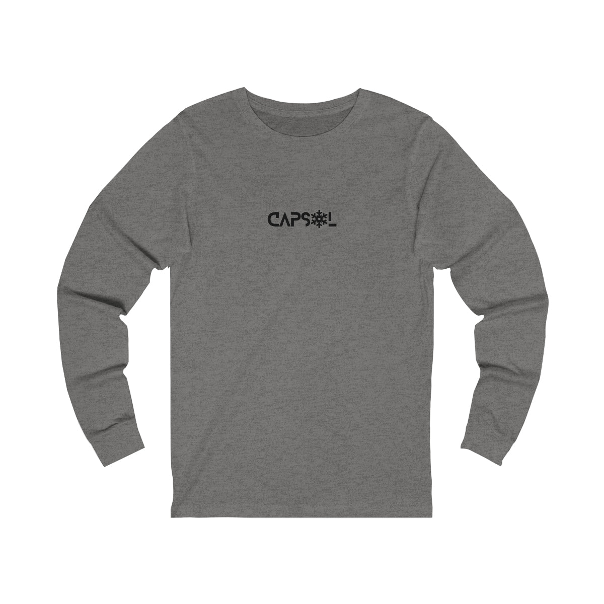 CapSol (front) - black text - SNOWFLAKE - Unisex Jersey Long Sleeve Tee