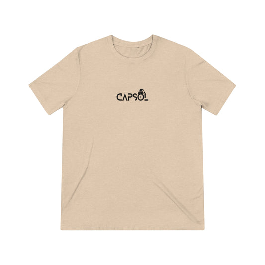 CapSol (front) - black text - XMAS - Unisex Triblend Tee