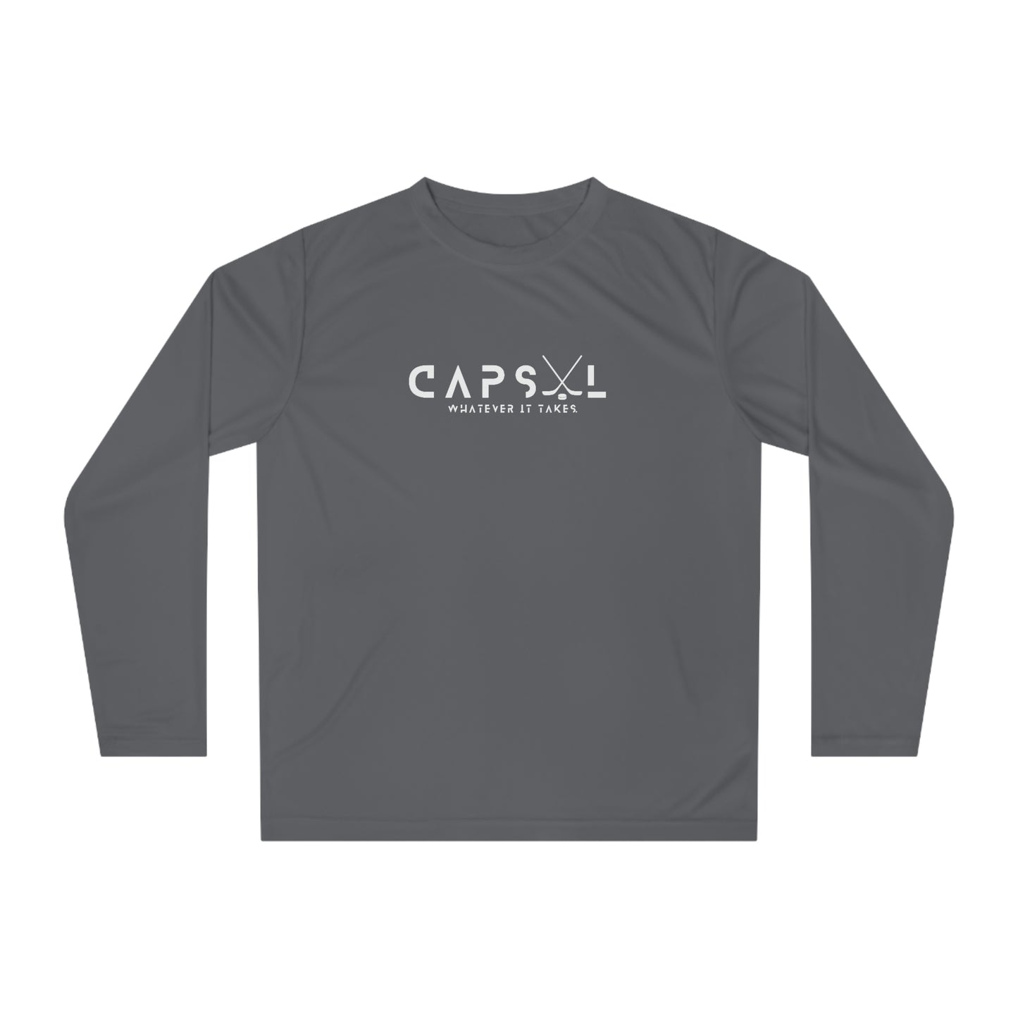 Hockey - white text - Performance Long Sleeve Shirt - basic