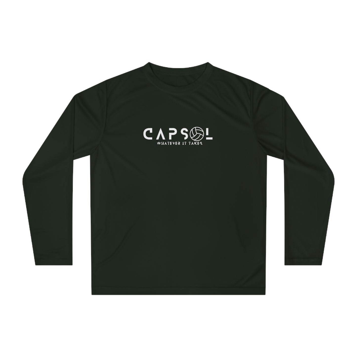 Volleyball - white text - Performance Long Sleeve Shirt - basic
