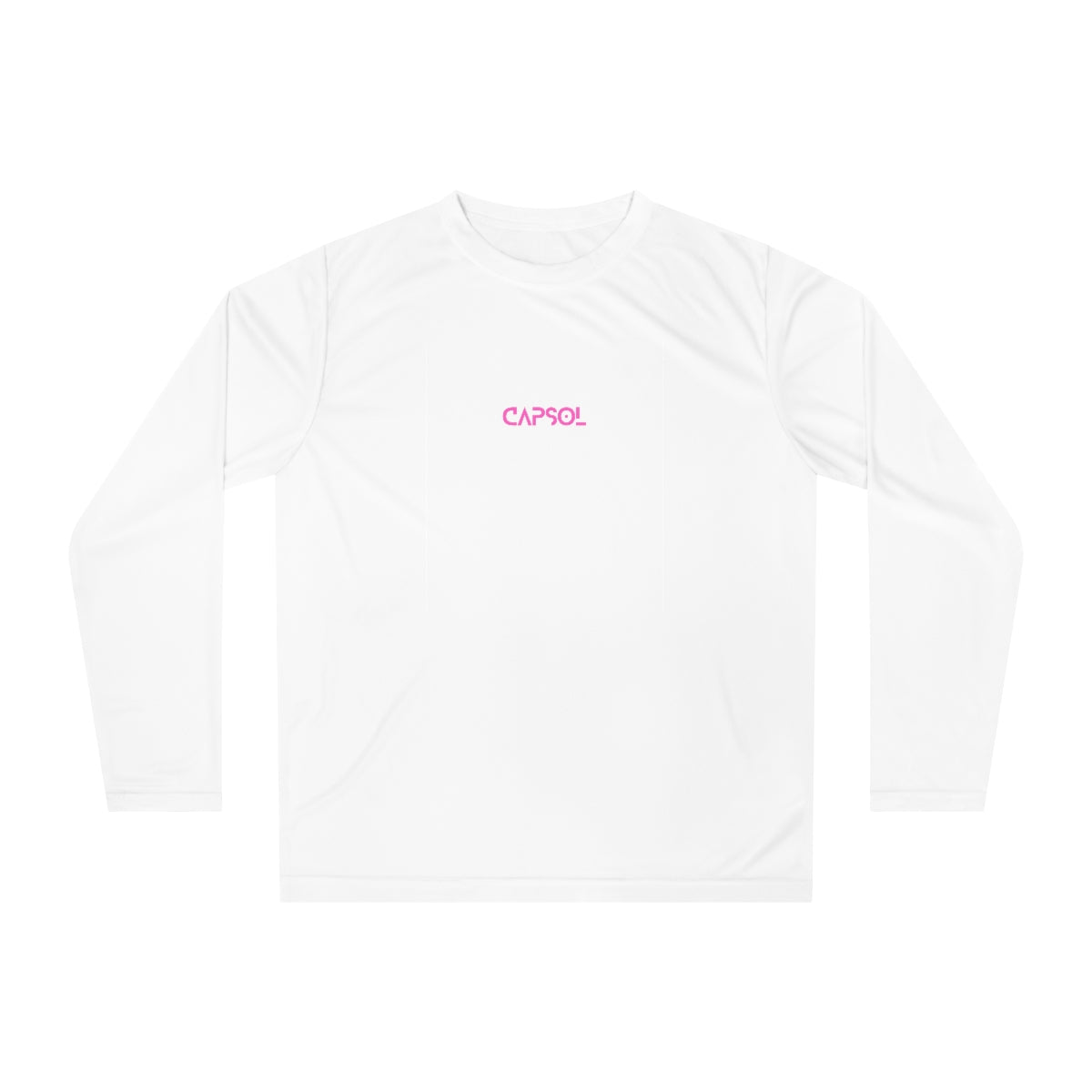 CapSol (front) - pink text - Women's Performance Long Sleeve Shirt